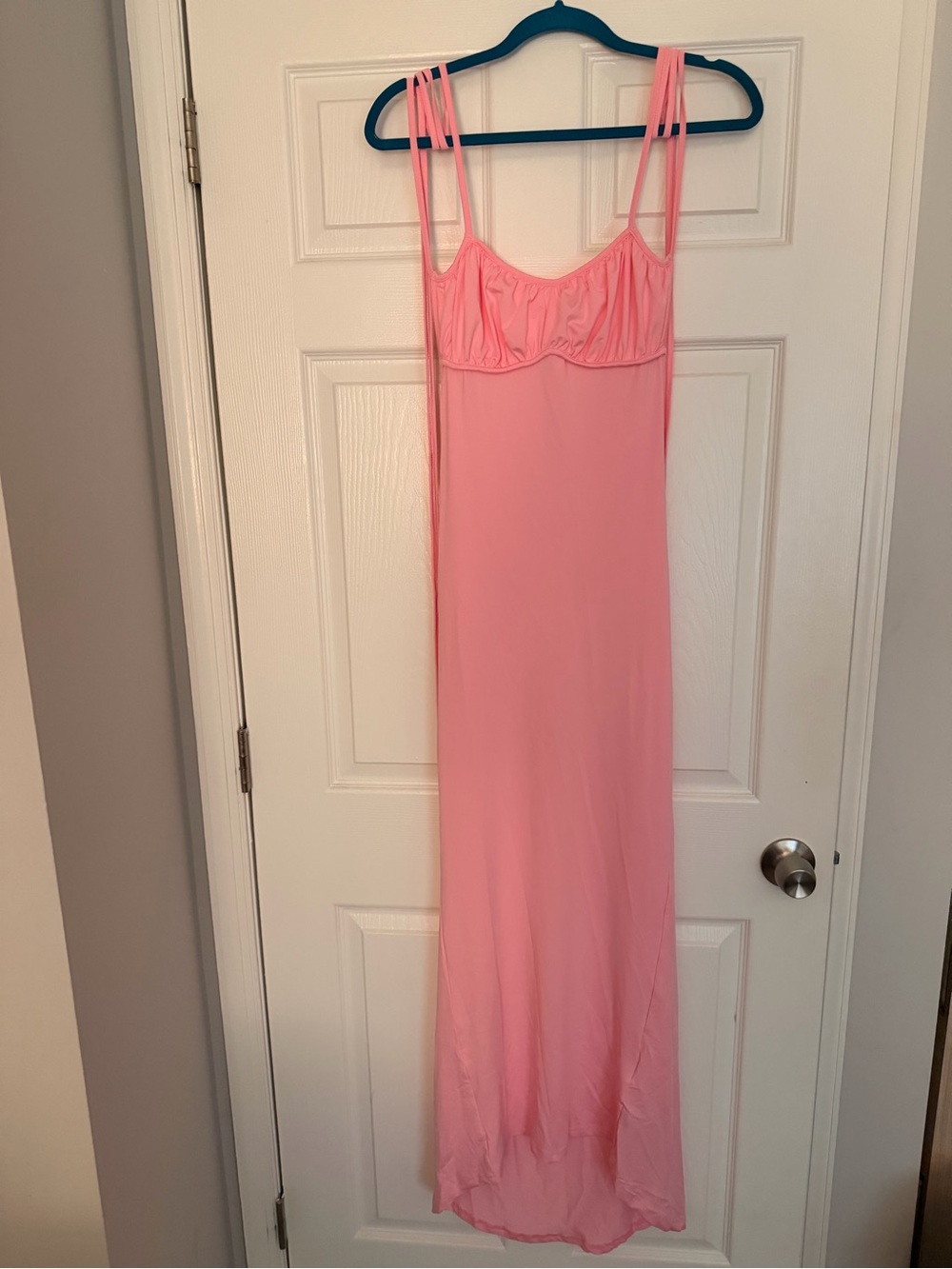 Pink Long Slip Dress Nightgown